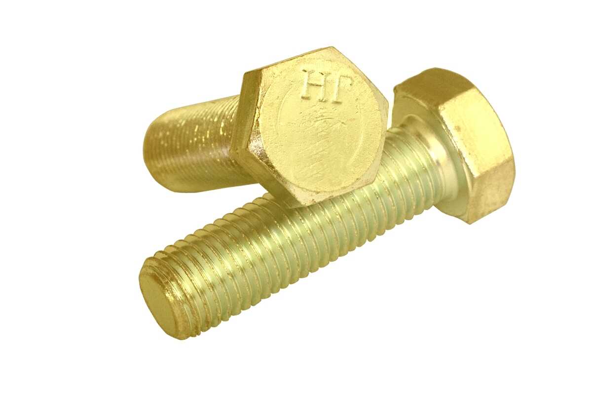 Болт шестигранний M16x70 8.8 цинк жовтий